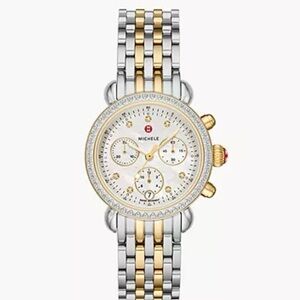 Michele CSX-36 Steel & Yellow Gold Diamond Women’s Watch MWW03C000514